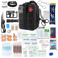 first aid kit survival kit 165pcs upgraded outdoor emergency survival kit gear medical supplies tactical pouch bag safety