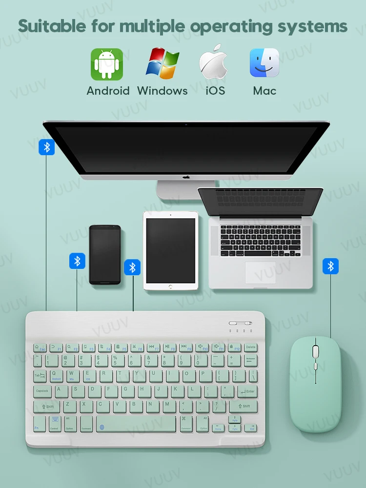 Bluetooth клавиатура для iPad Air 3 4 7 го 8 поколения Pro 11 12 9 Xiaomi Samsung Android Windows