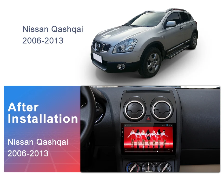 AWESAFE для Nissan Qashqai 2008-2012 автомобильный Радио Мультимедиа Видео плеер gps No 2din 2 din Android 8,1 2G+ 32G