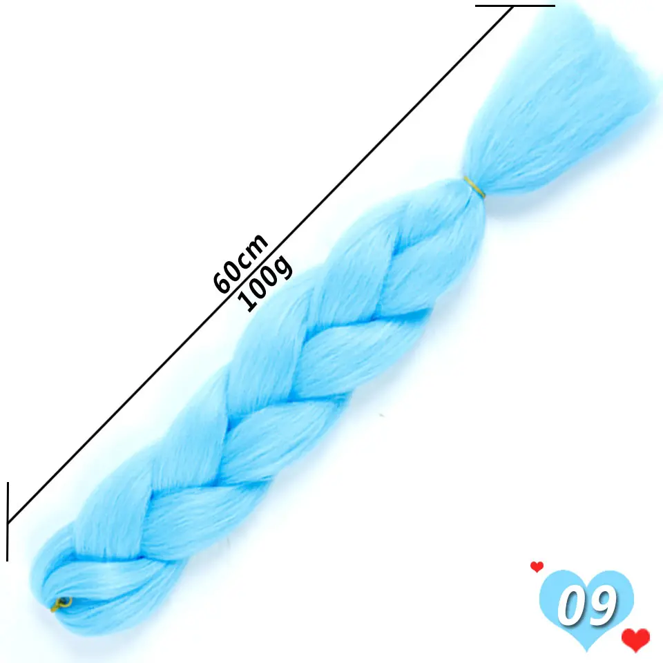 JINKAILI парик Монохромный Цвет Экспрессия Jumbo вязание крючком косы 2" 100 г синтетические африканские поддельные волосы термостойкие крючком косы - Цвет: T1B/4/30