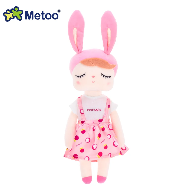 43 см милые мягкие наряды Metoo Angela Куклы Kawaii Кролик игрушка чучело Плюшевые игрушки для детей Рождественский подарок на день рождения - Цвет: Mangosteen dress
