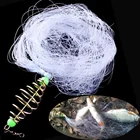 Медная пружина рыболовная сеть для мелководья с ночным шарикоподшипником со светящейся бусиной, твердое кольцо, рыболовный соединитель для пресноводных рыболовных снастей
