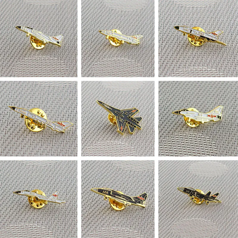 1 шт. воинский значок Творческий Винтаж самолет Форма металлическая брошка на