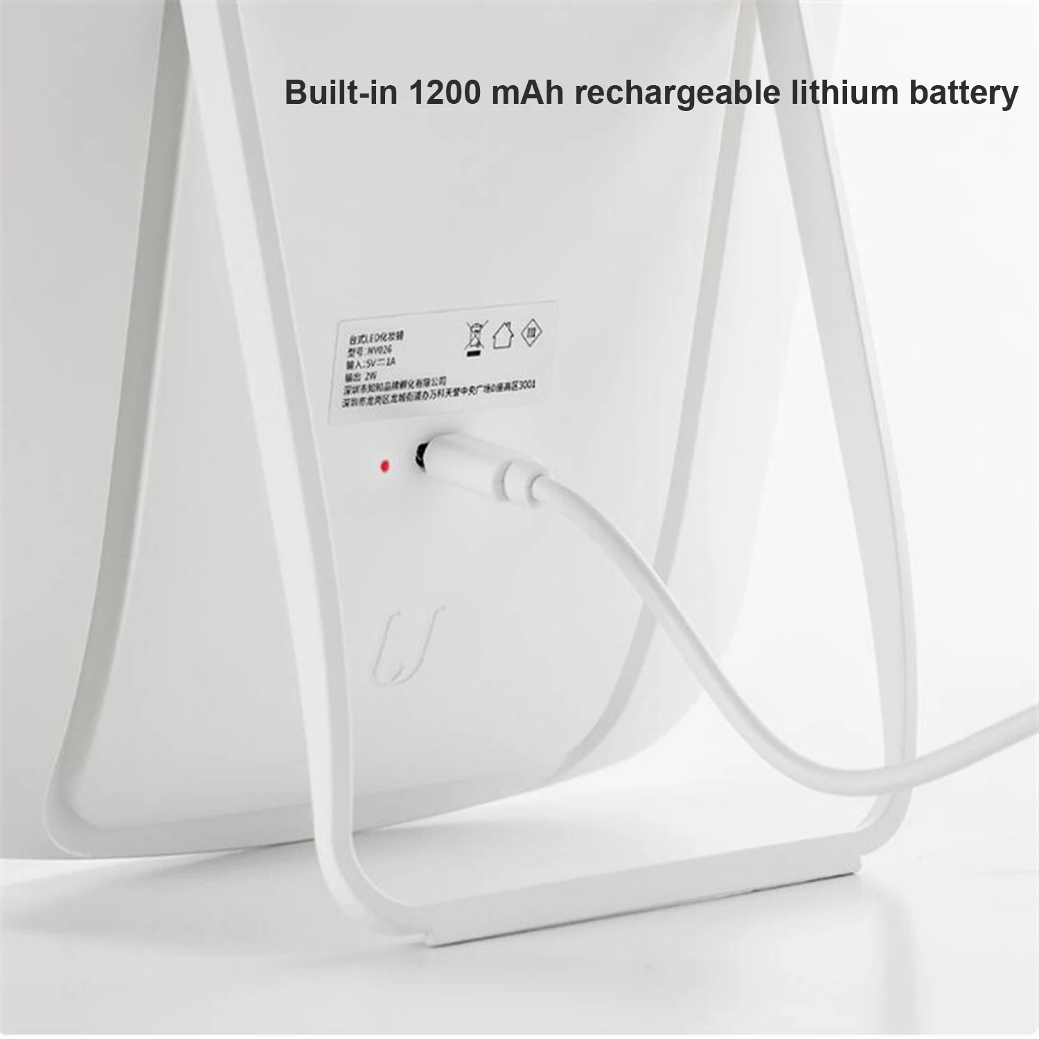 xiaomi Mijia, умный светодиодный, портативное зеркало для макияжа, настольный светодиодный светильник, портативное складное зеркало для общежития, Настольный