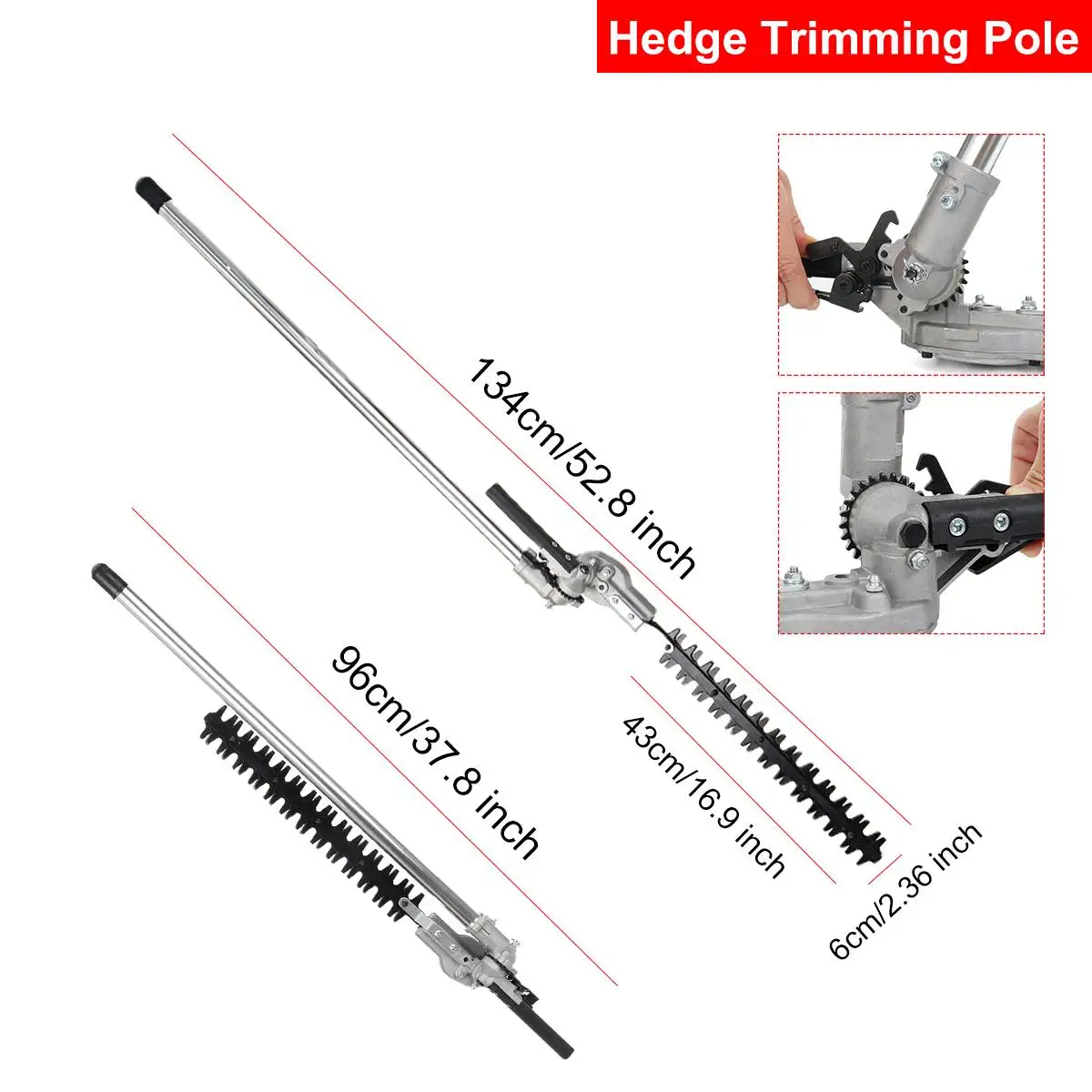 

Multifunctional Extension Pole Hedge Trimmer Lawn Mower Grass Trimmer Chainsaw Brush Cutter Tree Pruner for 18V Makita Battery