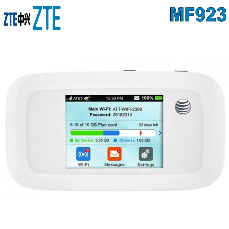 Разблокированная Мобильная точка доступа ZTE MF923 3G 4G LTE с поддержкой FDD 700/850/AWS/1900 МГц