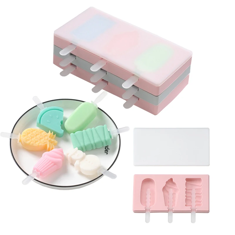Силиконовая форма для мороженого с палочками Мультяшные формочки в форме