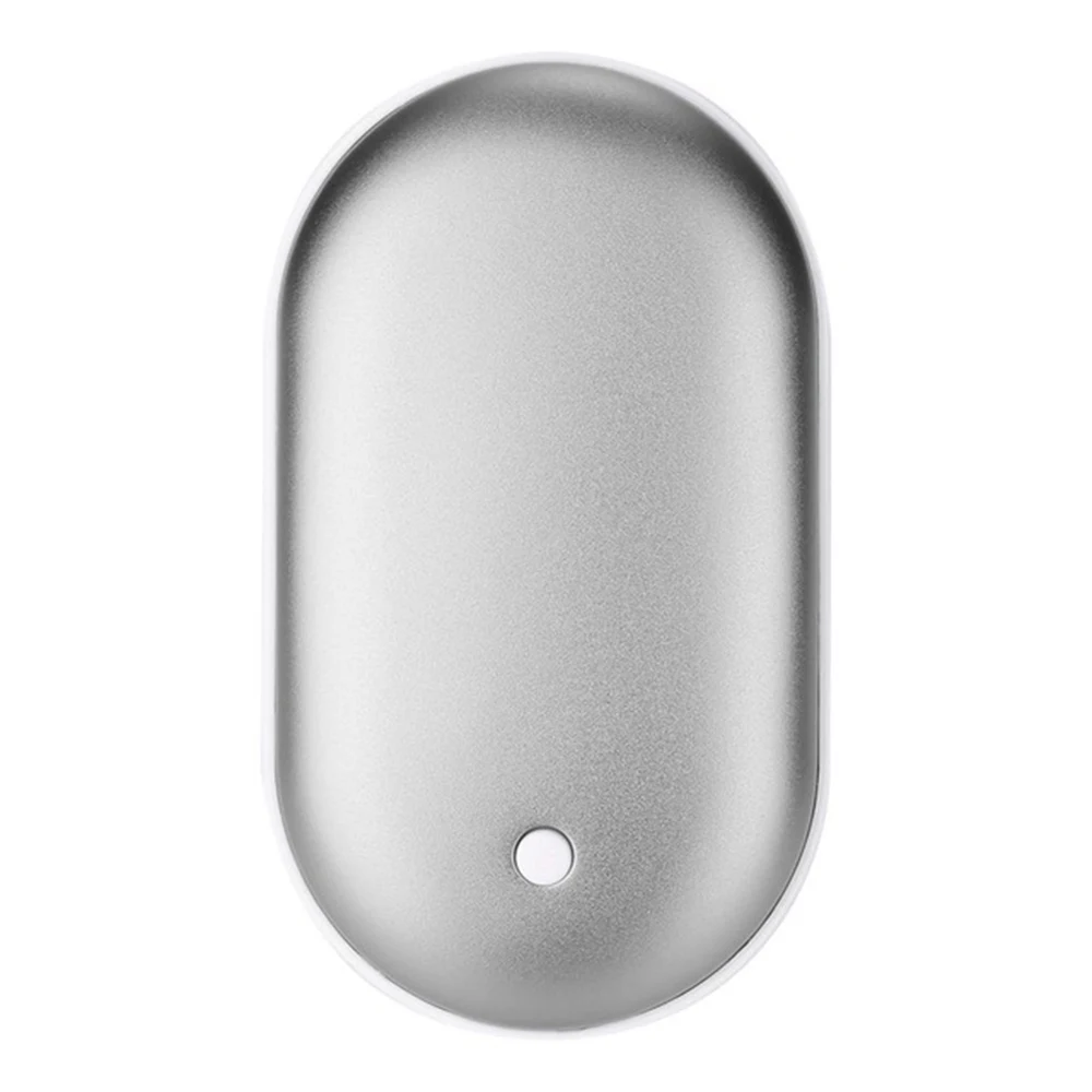 Aurora Silver mini electric heaterМини-Электрический нагреватель для рук для путешествий, долговечный удобный мини карманный нагреватель для дома, теплый продукт, милый Перезаряжаемый USB светодиодный - Цвет: Aurora Silver