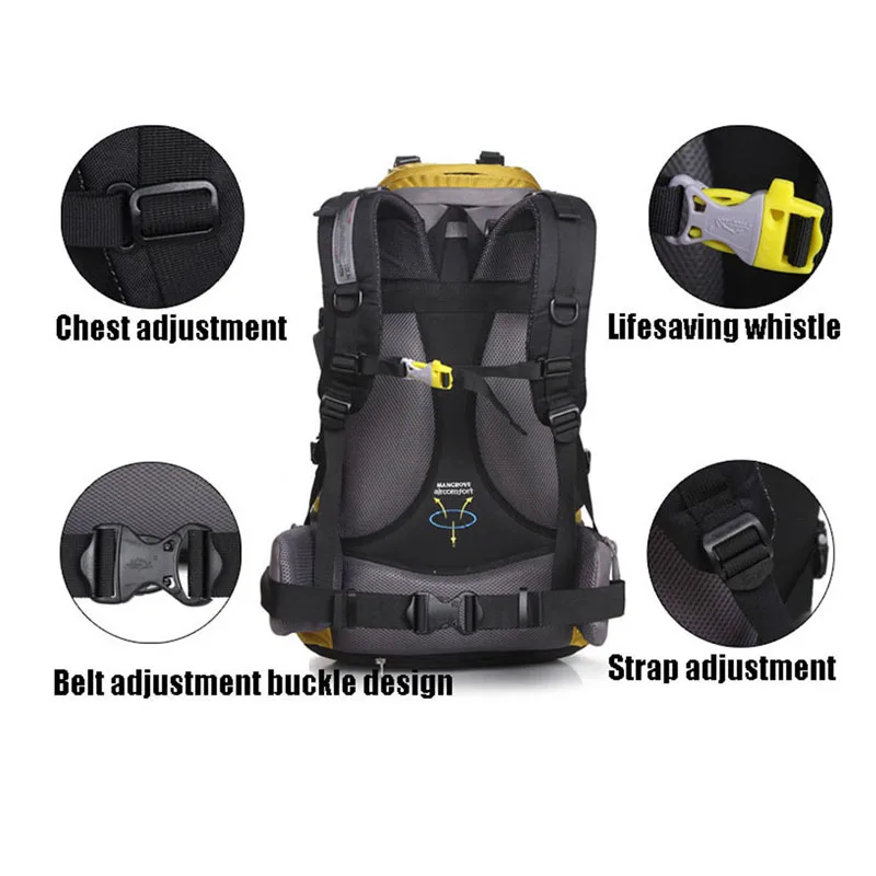 Нейлоновый рюкзак унисекс дорожная водонепроницаемая сумка с наружной рамой для