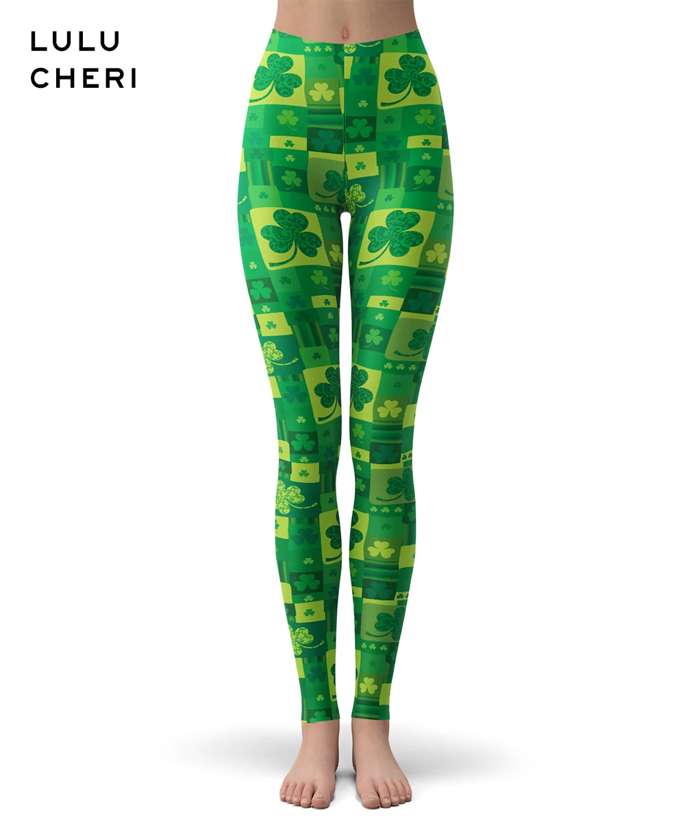 Festival Leggings Новинка, леггинсы с принтом в День Святого Патрика, женские ирландские зеленые штаны с четырехлистным клевером, вечерние Эластичные Обтягивающие леггинсы для фитнеса - Цвет: Festival Leggings