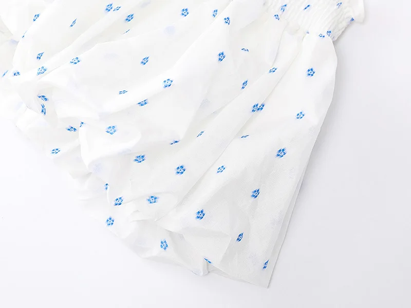 

[EAM] Women White Pattern Prinyd Pleated Tank Tops New V-collar Sleeveless Personality Fashion Tide Spring Summer 2021 1DE0207