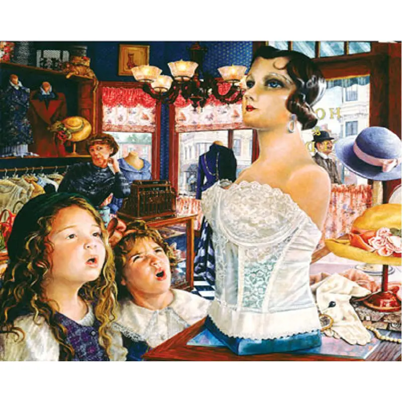 Полная Алмазная вышивка сделай сам 5d алмазная живопись магазин одежды девушка