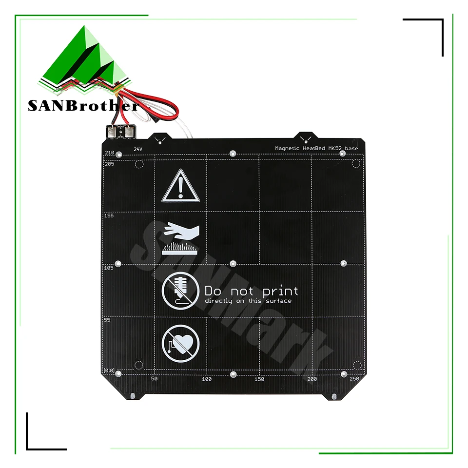 

24v/12v Wiring Thermistor With Magnet Clone Prusa i3 MK3 MK52 3D Printer MK3 Y carriage Magnetic Heated Bed For Prusa i3 MK3 MK3