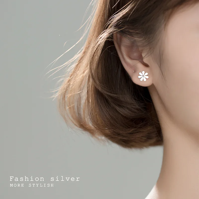 

La Monada Flower Small Earrings For Women Fashion Silver Stud Earrings Women Silver Ear Piercing Silver 925 Jewelry Nut