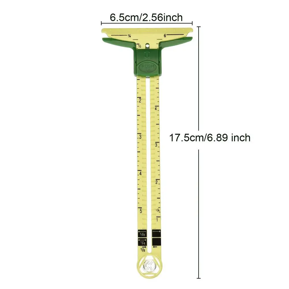 

5 In 1 Sewing Measuring Tool Measurement Tool Mini Plastic Sliding Vernier Caliper Gauge Measure Tool Ruler Quilting Knitting