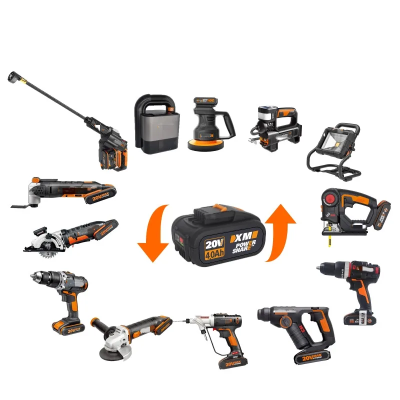 Лучший литий-ионный аккумулятор 20 в 5000 мАч 4000 для Worx WX390/WX176/WX166.4/WX372.1