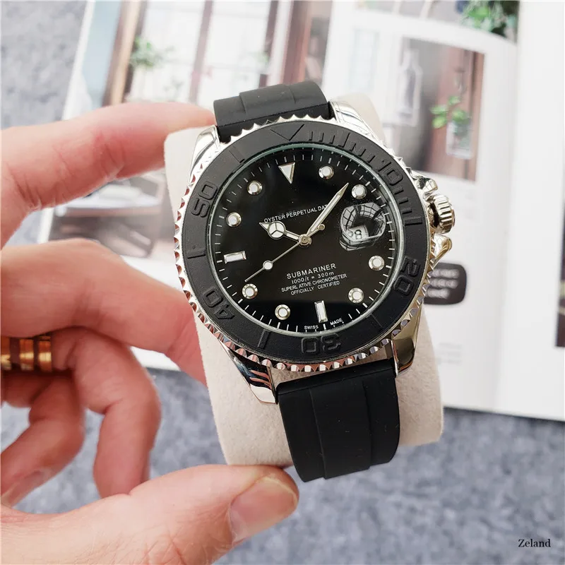 

Luxury Rolexable Watch Casual Man Gift Top Brand Quartz Rubber Watches Clock Mens Original Designer Classic Swiss Wristwatch