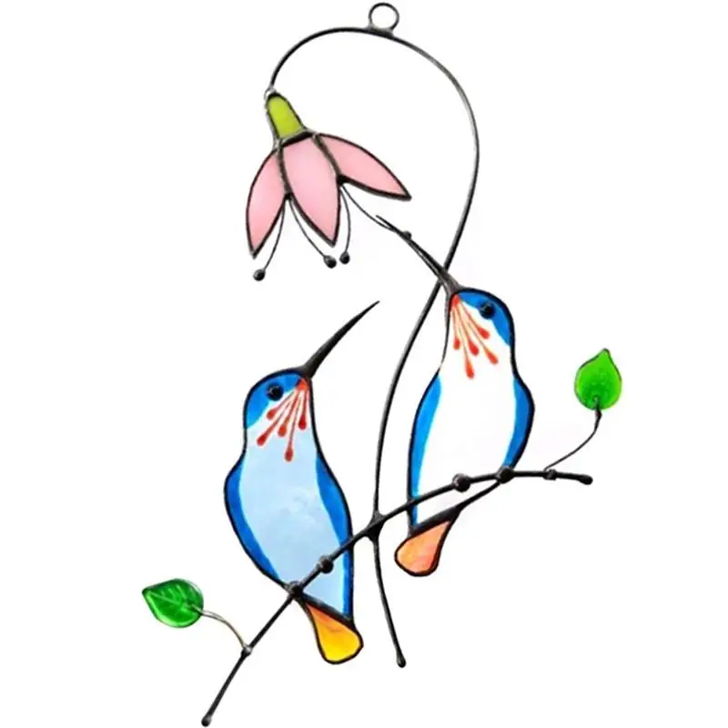 Кардиналы птицы витражное украшение Настенный декор подвесная наклейка