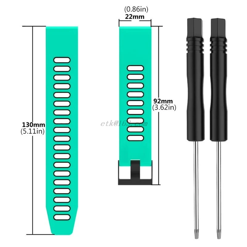 

Silicone Wrist Strap Two-color Quick Release Watch Band for Garmin Fenix5/Fenix5 Plus/Forerunner 935/945 Smart Watch
