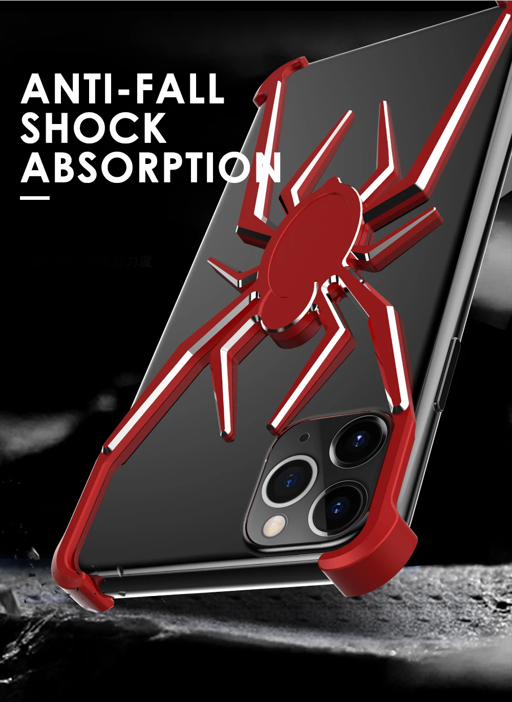 R-JUST Алюминиевый металлический чехол с пауком для iPhone 11 Pro Max XS Max XR X 8 7 Plus, чехол с Железным человеком, защитный чехол для телефона, кожаная сумка