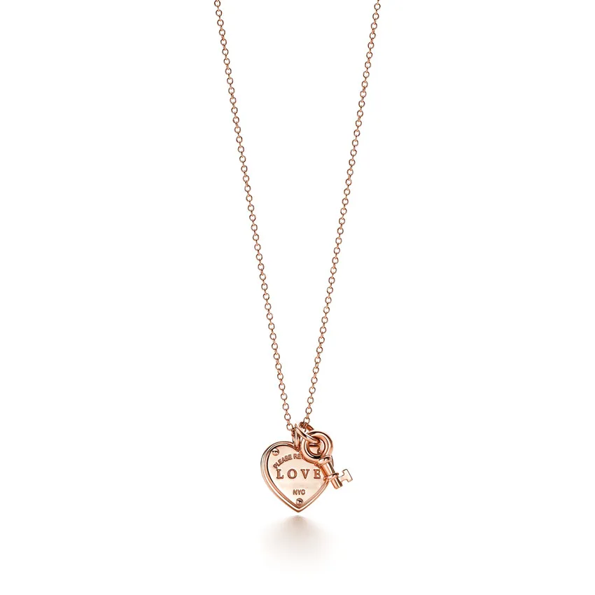 

Fashion cool hot style lovers love label with key necklace