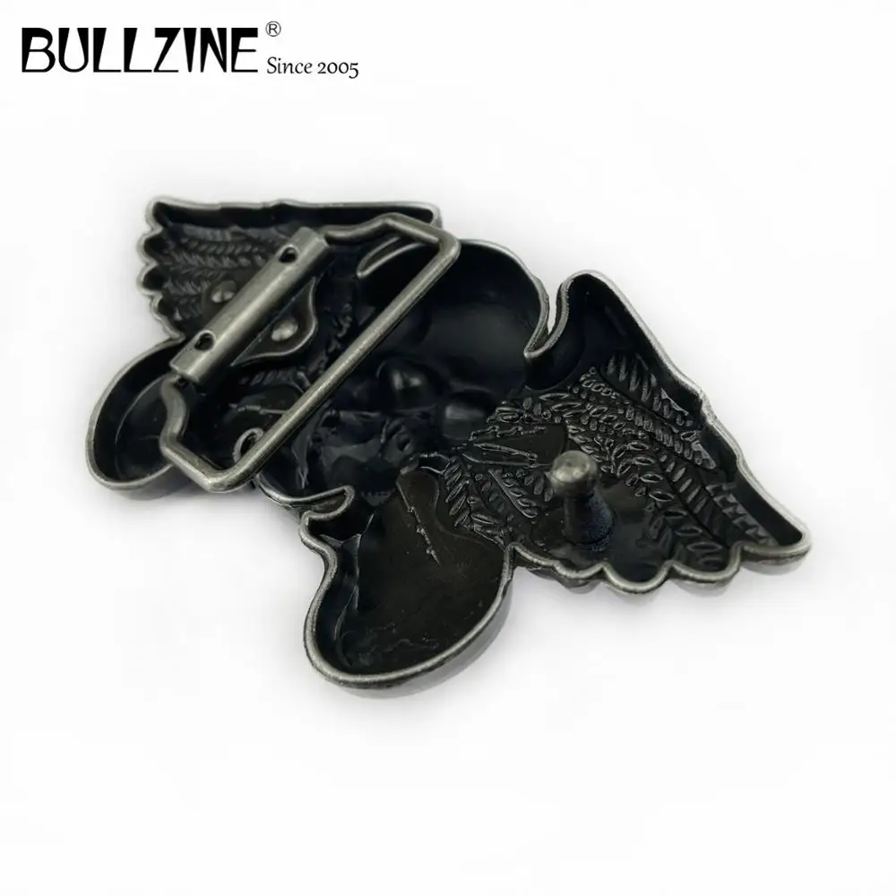 В Bullzine череп с Гитары пряжки ремня оловянной отделкой FP-03550 подходит для детей на