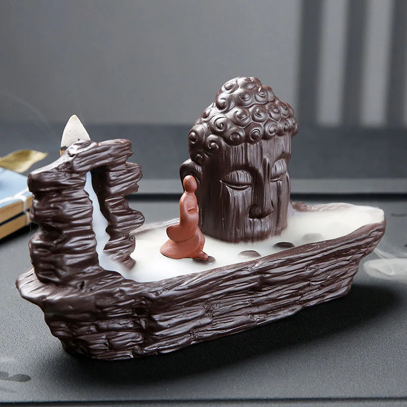 F фиолетовая Песочная Будда с обратным потоком ароматическая горелка