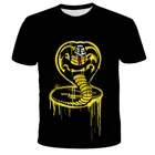 Футболка для мальчиков 4-14 лет, с забавным 3D принтом, тайская ядовитая змея, Кобра, Кай, повседневные топы с круглым вырезом