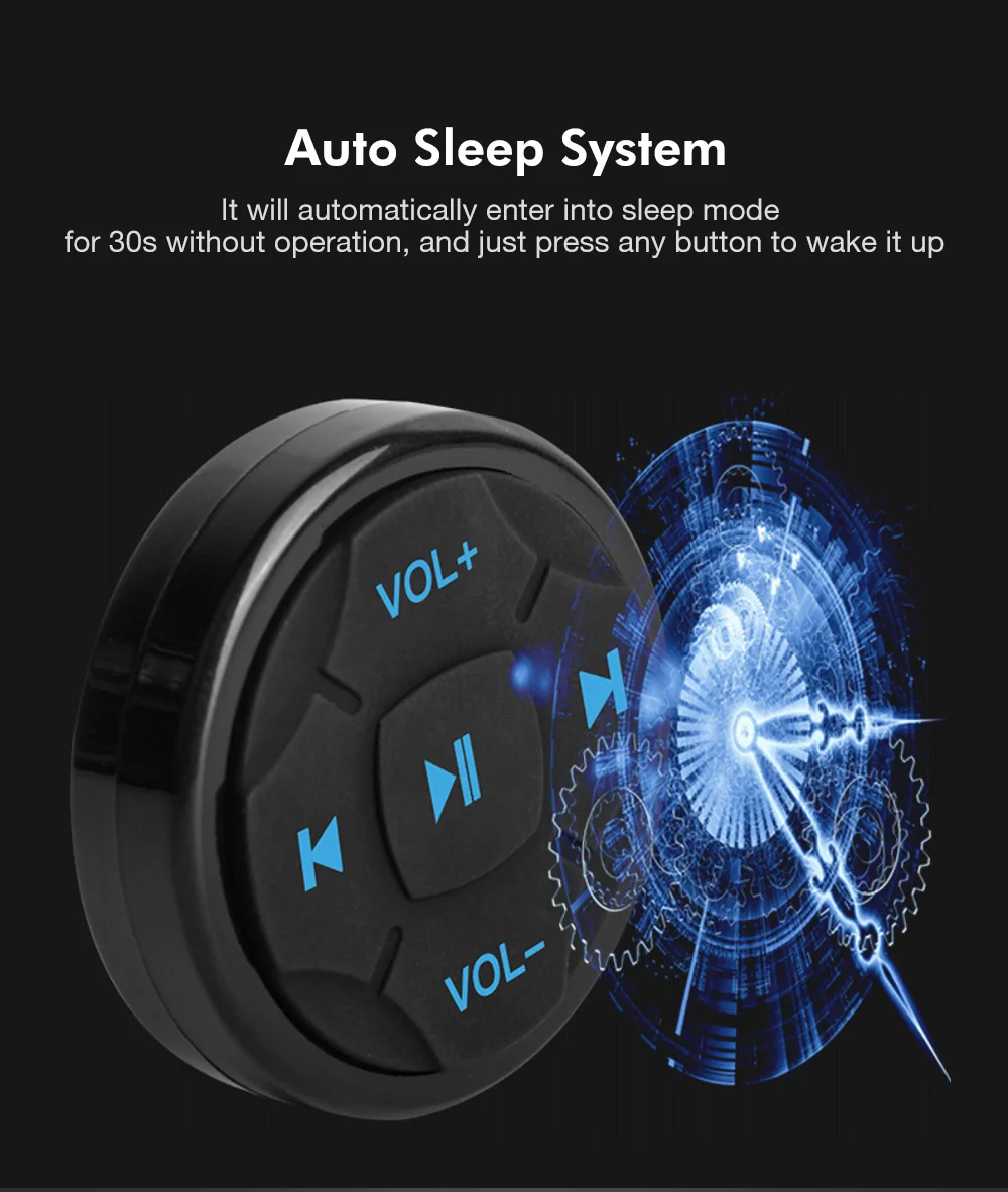 Wireless Blue backlight Car Steering Wheel Controller Universal 5-key Buttons Bluetooth 4.0 Remote Control | Автомобили и