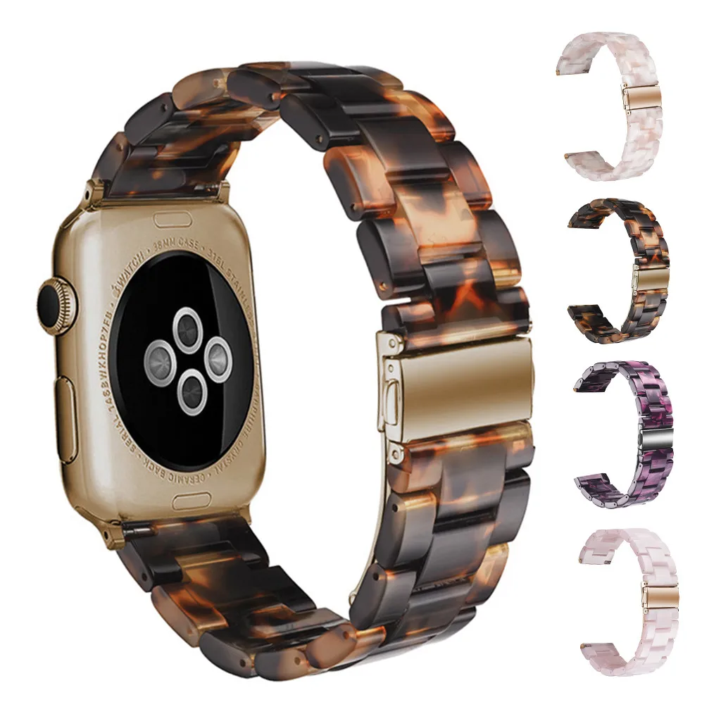Ремешок для часов Apple Watch роскошный браслет из смолы с черепаховым корпусом
