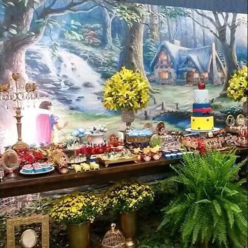 Фотостудия винил фон фотографии сказка принцессы Белоснежка День рождения персонализированные фото фон G042 фотофон фон для фото фото фон