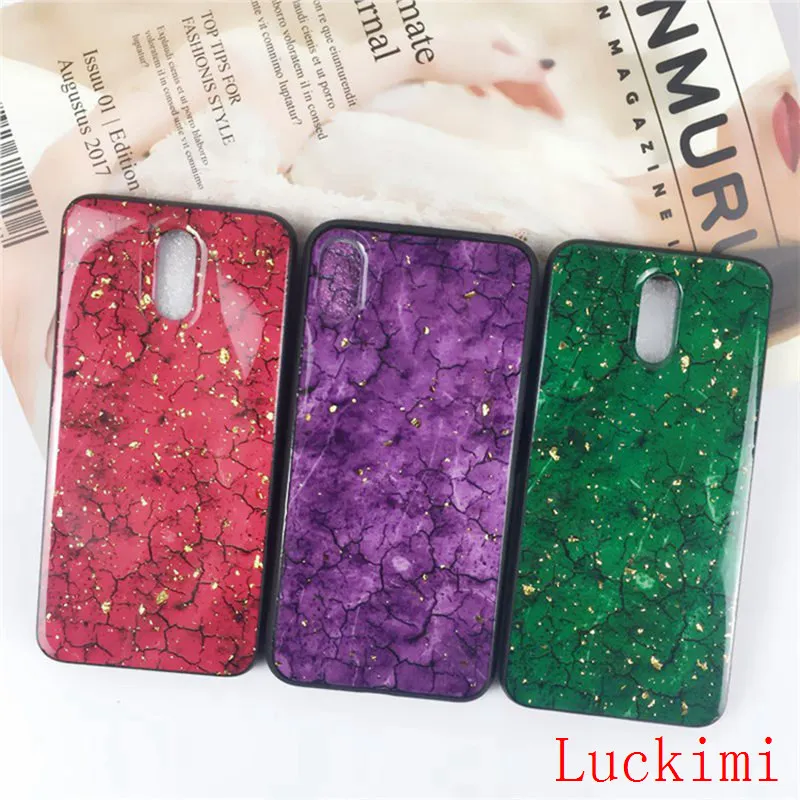 For VIVO Y55 Y53 Y51 Y17 V3 Max V9 Youth Y91C Y81i Y83 V7/Y75 V7 Plus/Y79 luxury shiny glossy mobile phone gold foil cover |