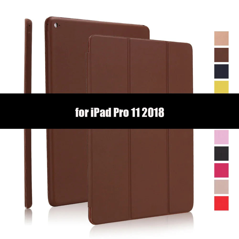 Brown-3 Ультратонкий умный чехол для iPad Pro 12,9, складной чехол-книжка из искусственной кожи s для iPad Pro 12,9 Pro 11 12,9 - Цвет: Brown-3