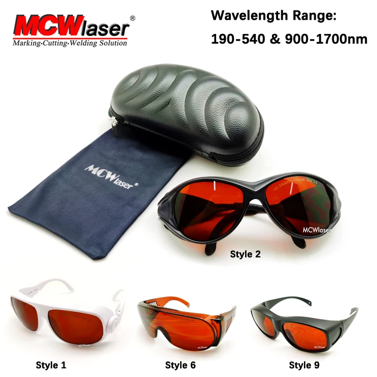 MCWlaser лазерный Безопасность очки 190 540 & 900 1700nm OD4 + CE типичная для 355nm 405nm 445nm 532nm 980nm