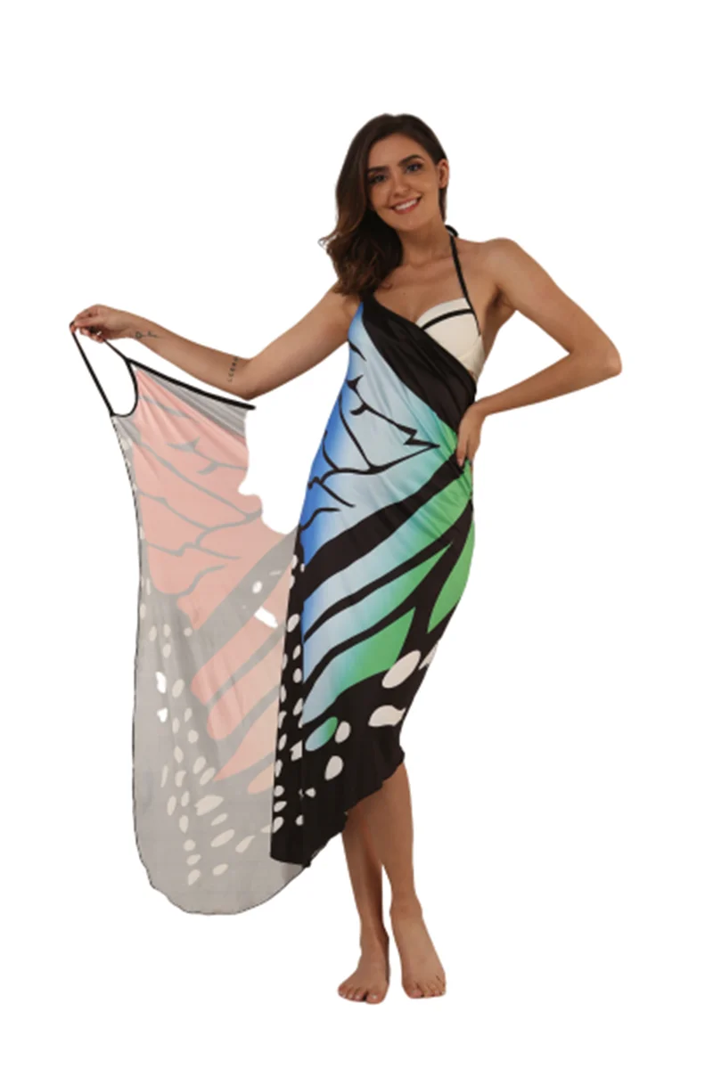 Женское летнее пляжное платье с бабочкой размеры до 5XL|Женские платья| |