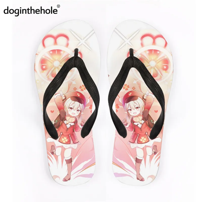 

Doginthehole Women Anime Genshin Impact Home Slipper Cartoon Manga Girl Kawaii Indoor Flip Flops Summer Beach Casual Sandals
