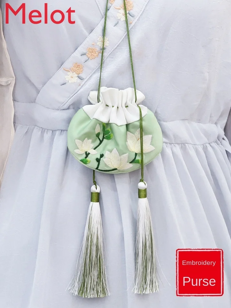 

Embroidery Handmade Self-Embroidery Pendant Beginner Material Package Antique Ribbon Suzhou Embroidery Fabric Embroidery