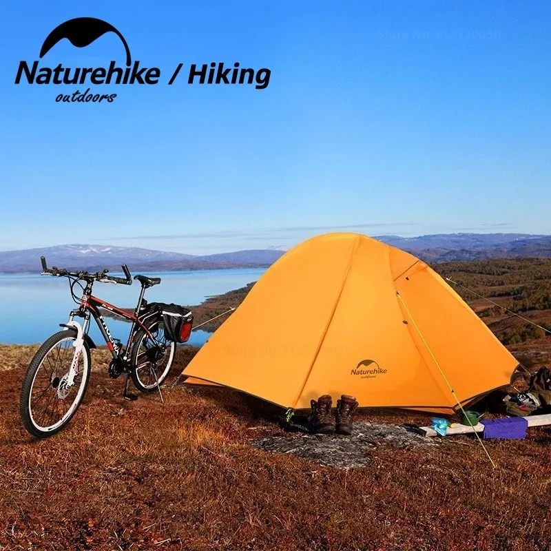 

Naturehike Cycling Camping Tent Backpacking 1-2 Person Tent 20D Silicone Nylon Double Layers Outdoor Ultralight Tent Nature Hike