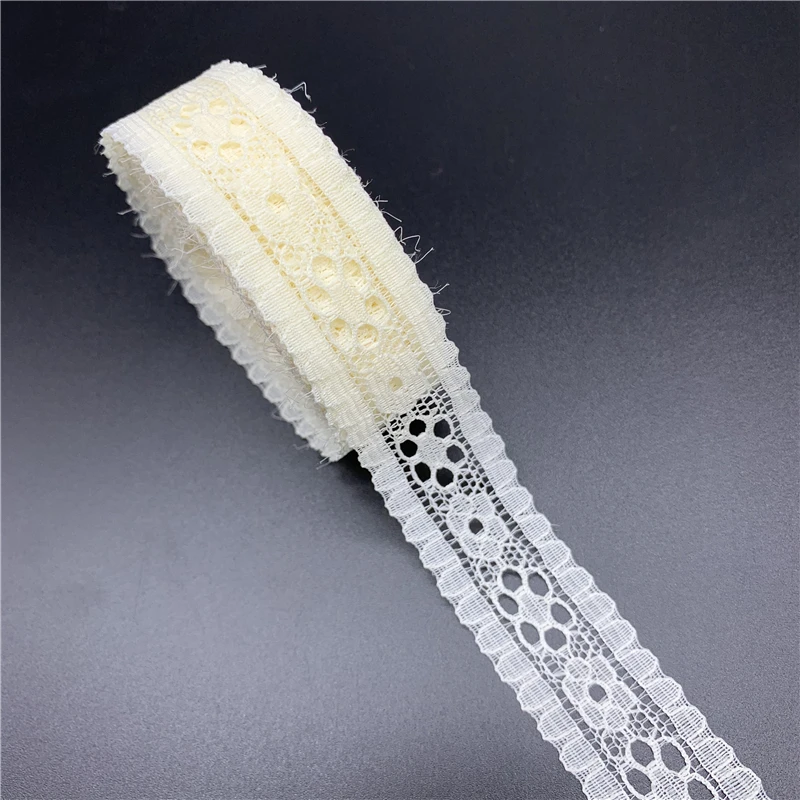 Ivory 5 ярдов/партия, 20 мм, кружевная лента, вышитая кружевная ткань, отделка, украшение, сделай сам, ручная работа, швейные изделия, последние африканские шнурки, ткань - Цвет: Ivory