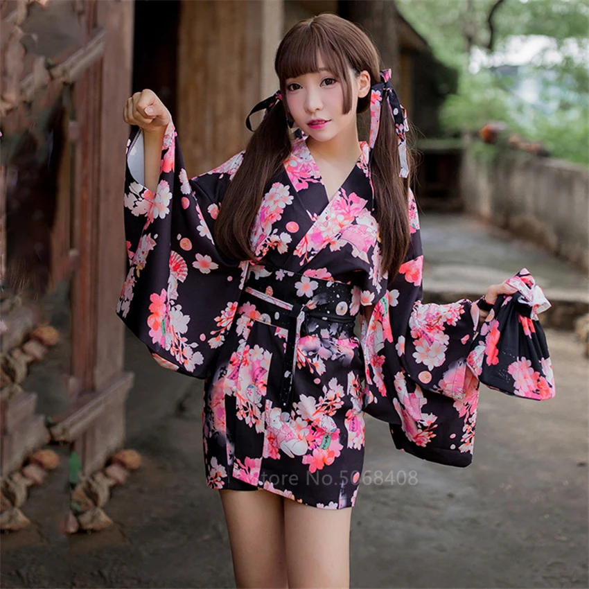 Платье кимоно в японском стиле традиционный костюм сакуры для девушек винтажный