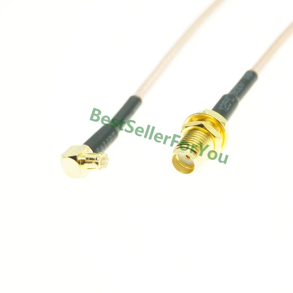 

SMA female nut bulkhead To MCX Male Right Angle RA PLUG RG316 Pigtail Coaxial cable RF Coaxial cable