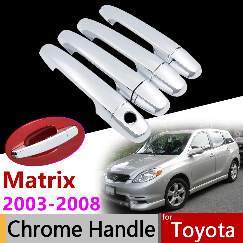 

Автомобильные аксессуары Дверная Хромированная ручка чехол для Toyota Matrix E130 2003 ~ 2008 XR XRS 2004 2005 2006 2007 накладка набор из 4 наклеек на двери