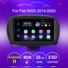 Автомобильный радиоплеер с Wi-Fi, Android 11, для Fiat 500X 2014-2020, четырехъядерный, Автомобильный видео, мультимедийный экран, задняя камера Carplay