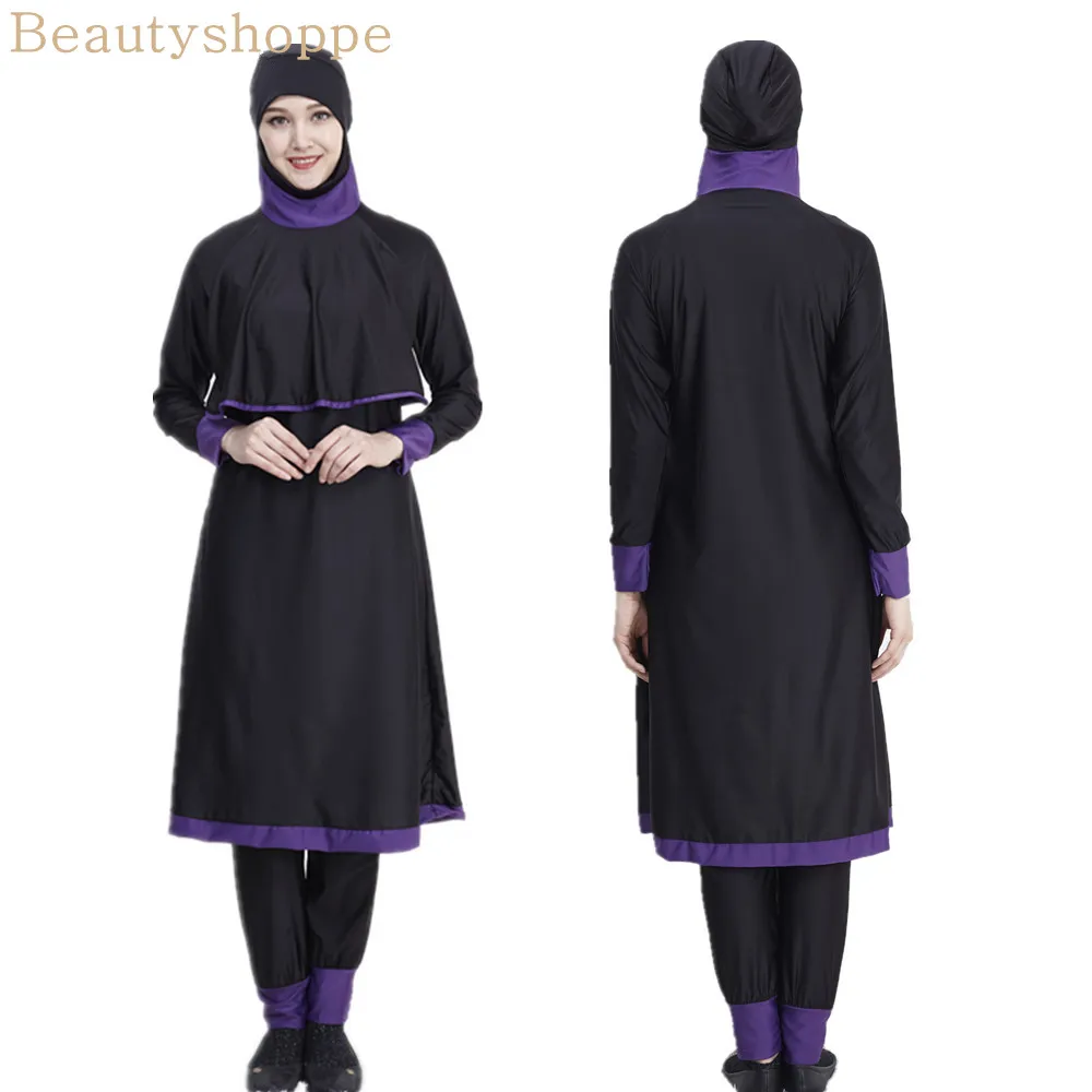 Hijab женский купальный костюм с длинным полным покрытием Burkini мусульманская