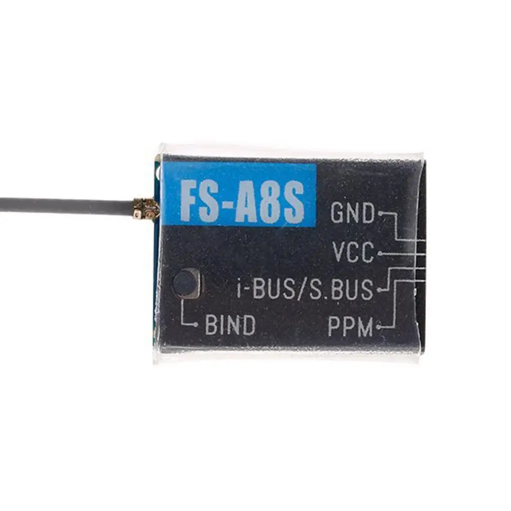 

FS-A8S 2.4G 8CH Mini Receiver with PPM i-BUS SBUS Output for Quadcopter RC DIY