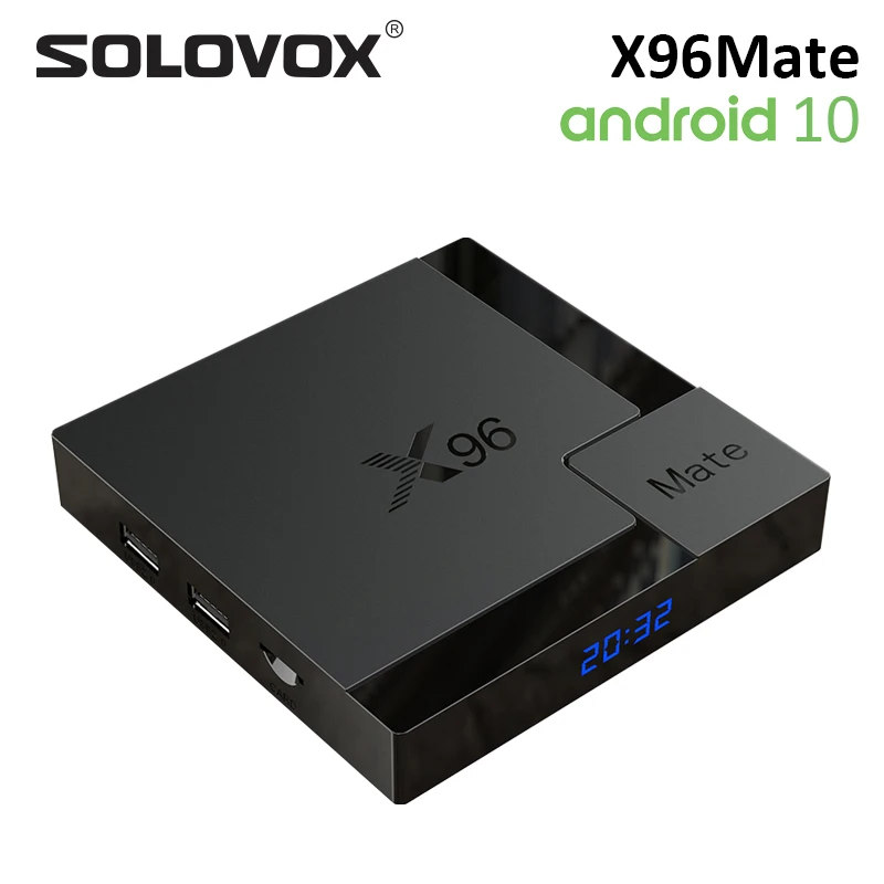 SOLOVOX 2020 X96 Коврики Android 10 Смарт ТВ коробка 4 Гб оперативной памяти 32 встроенной