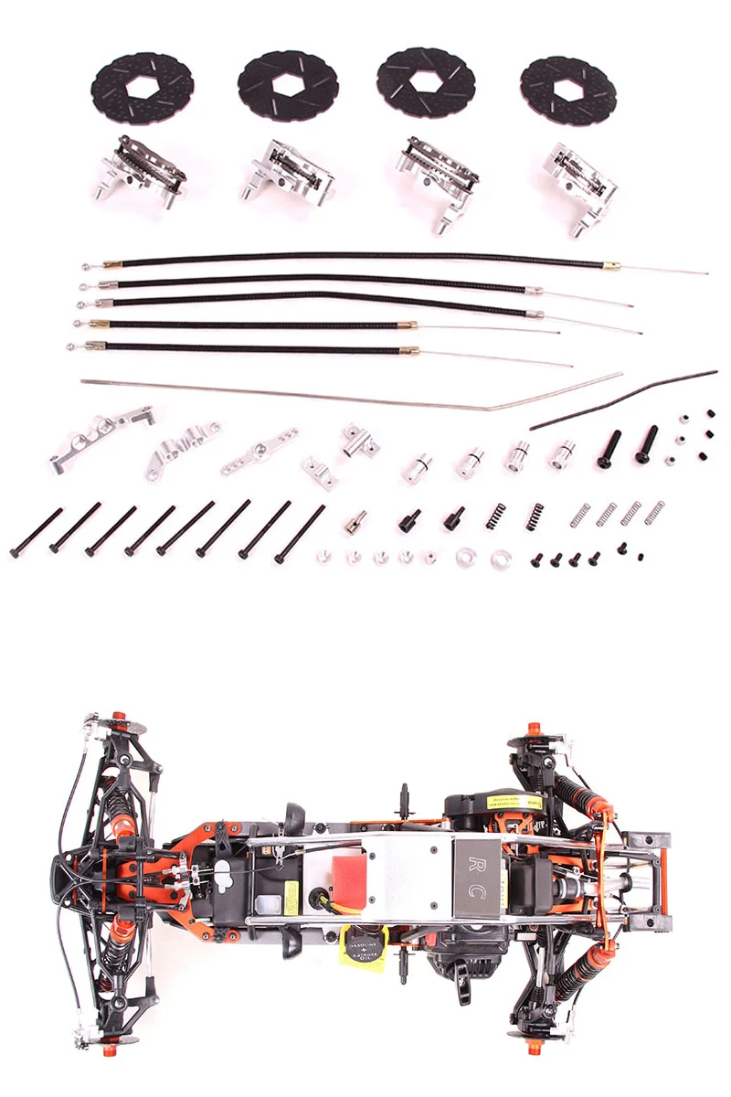 Набор 4 х колесных гидравлических тормозов для радиоуправляемого автомобиля 1/5 HPI