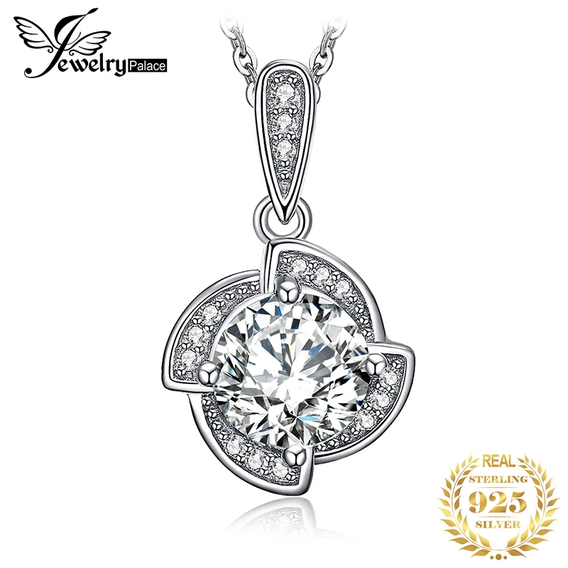 Ювелирные изделия цветок ветряная мельница 2.3ct кубический цирконий кулон 925