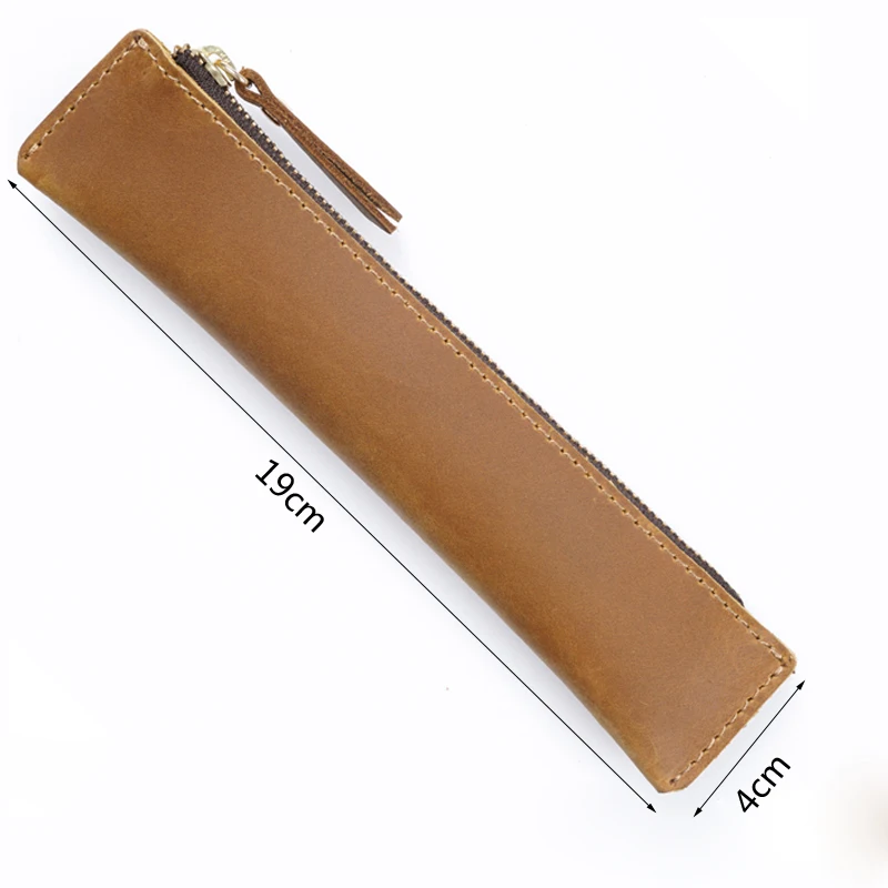 Пенал ручной работы из натуральной кожи для ручки винтажный Ретро-аксессуар