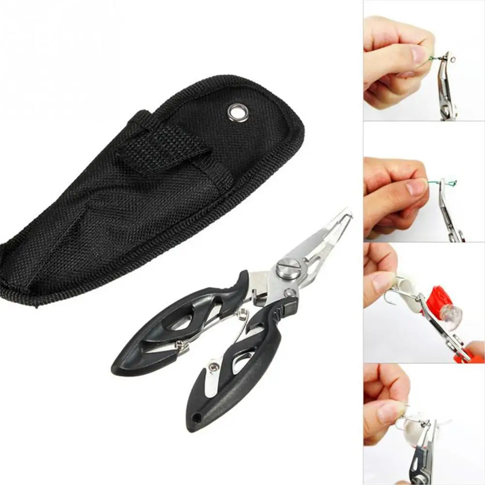 Многофункциональные изогнутые рыболовные плоскогубцы из нержавеющей стали